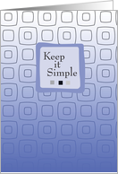 Keep it Simple Recovery Encouragement 12 Step Addiction card