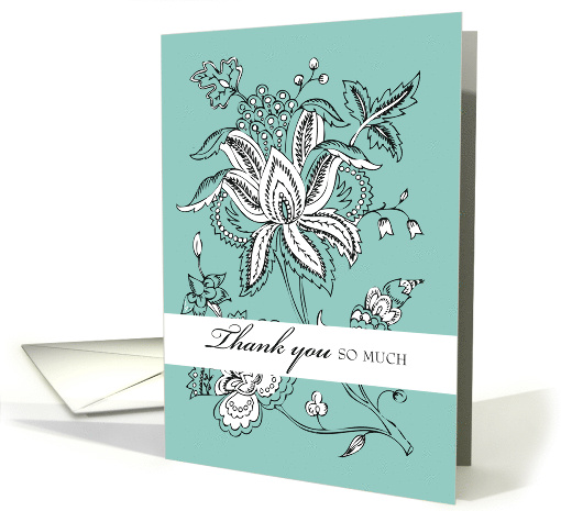 BEING in our wedding Thank You with Flowers Illustration card (375203)