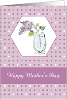 Friend Mothers Day Lilacs in Vase card