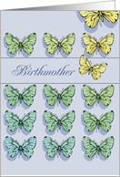For My Birthmother on Mother’s Day with Rows of Butterflies card