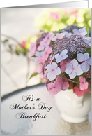 Mother’s Day Breakfast Invitation with Flowers on Table card