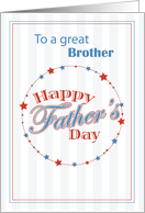 Brother Fathers Day Baseball Holiday card
