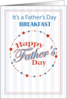 BREAKFAST Invitation Fathers Day Baseball card