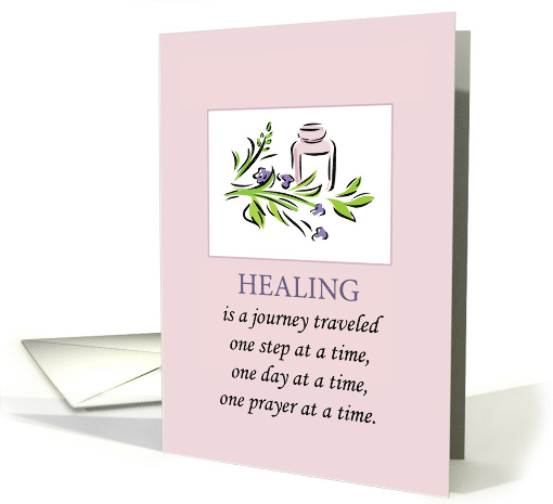 Breast Cancer Support Feel Better Healing on Soft Pink card (418523)