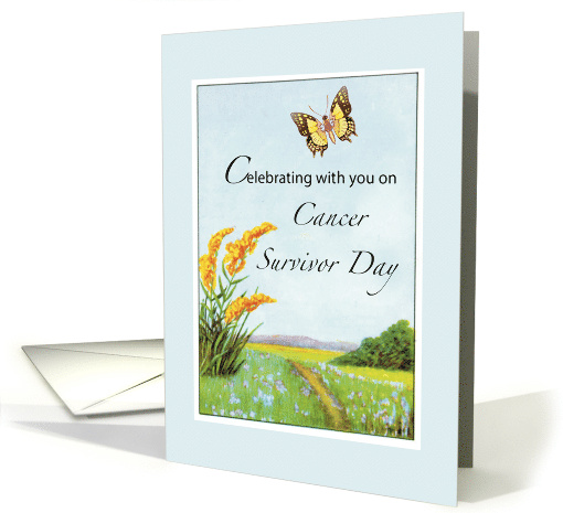 Cancer Survivor Day Congratulations with Butterfly and... (418558)