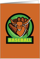 Congratulations Cheers Longhorn Baseball Orange card