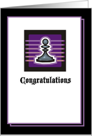 Chess Victory Congratulations card