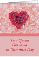 Grandma Valentines Day with a Heart of Flowers card