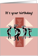 Happy Birthday Southwest Style with Kokopelli and Music card
