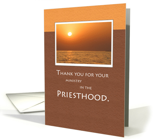 Sunset Priest Thank You card (571162)