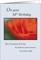 88th Inspirational Birthday with Red Flower card