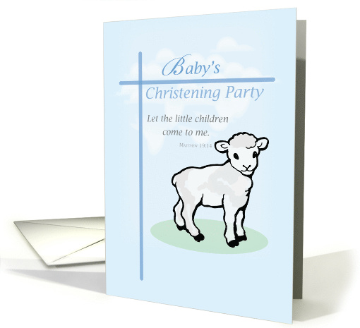 Christening Party Invitation Baby Boy card (596865)