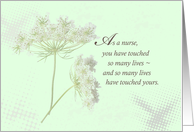 Nurses Day Retired Nurse Wildflower card