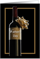 Happy Father’s Day Wine Bottle with Bow card