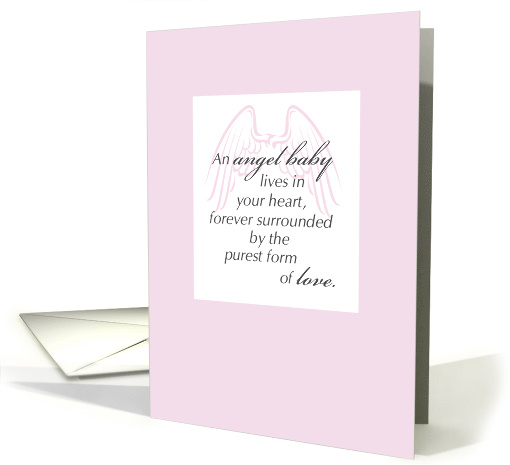 Sympathy Loss of Baby Girl Angel Baby card (646467)