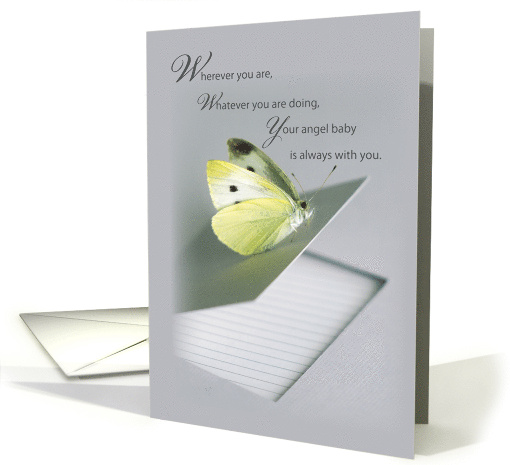 Baby Sympathy Angel Baby Butterfly card (646495)