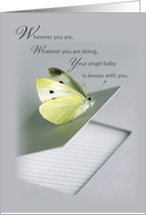 Baby Sympathy Angel Baby Butterfly card