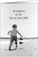 Loss of Child Sympathy Child Walking on Beach card