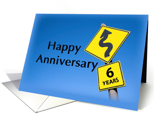 6th Year Business Anniversary Company Corporate Congratulations card