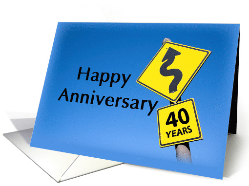 40th Year Business Anniversary Company Corporate Congratulations card