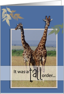 Congratulations Job Well Done Giraffe card