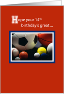14th All Sports Birthday Balls Red card