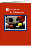 15th All Sports Birthday Balls Red card