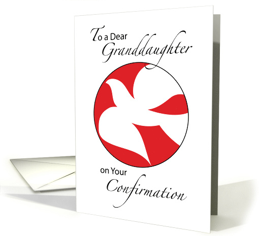 Granddaughter Confirmation Holy Spirit on Red Circle card (715018)