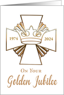 50th Jubilee 1974-2024 Ordination Anniversary Customizable Year card