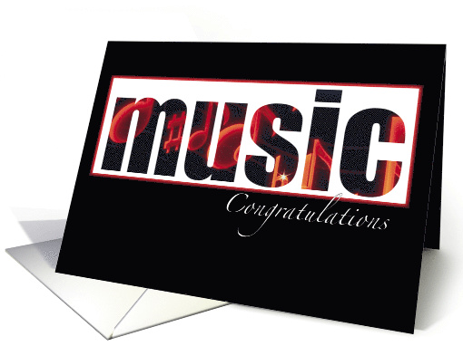 Graduation from Music School Congratulations card (825189)