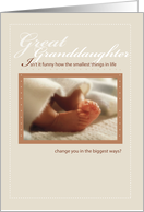 Baby Shower Great Granddaughter Baby Feet card