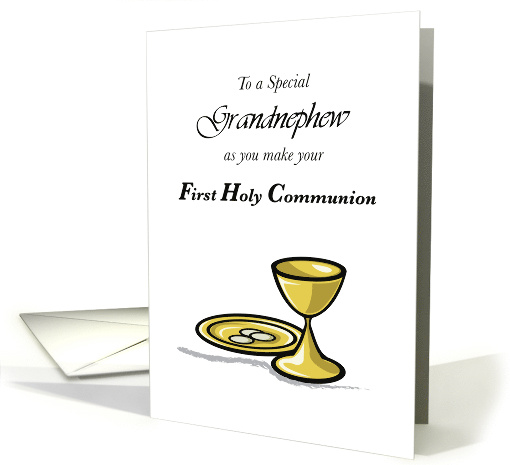 Grand Nephew First Holy Communion with Hosts and Chalice card (831769)