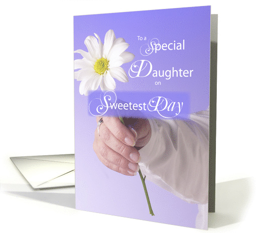 Daughter Sweetest Day with Daisy on Purple card (842040)