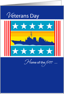 Veterans Day Navy Ship with Stars card