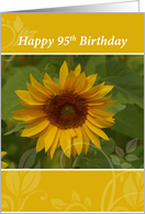 95th Birthday Sunflower card