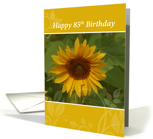 85th Birthday Golden Sunflower card (867206)