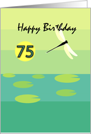 Happy 75th Birthday Dragonfly card
