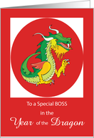 Boss Chinese New Year of the Dragon on Red card