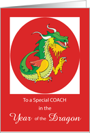 Coach Chinese New Year of the Dragon on Red card