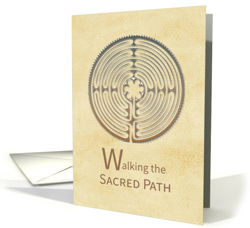 Recovery Support Walking the Sacred Path Labyrinth card (913916)
