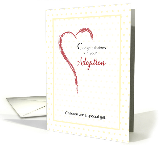 Congratulations on Adoption Gender Neutral Religious Blessings card