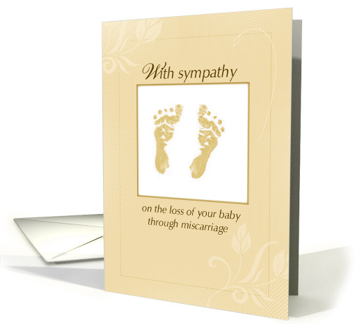 Sympathy Loss of Baby through Miscarriage Yellow Gender Neutral card
