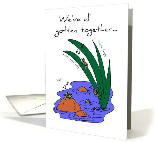 Birthday from Group with Frogs card (916655)