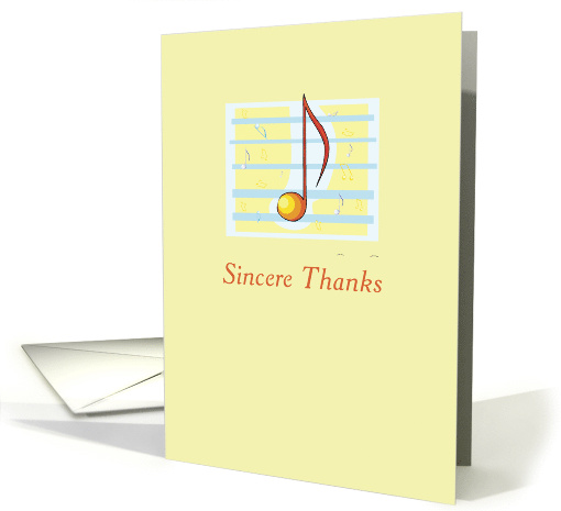 Thank You for Coming to Retirement Party Music Notes card (916741)