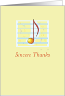 Thank You for Coming to Retirement Party Music Notes card