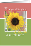 Daughter Thinking of You with Sunflower card