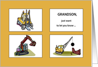 Grandson Hello Diggers and Trucks card