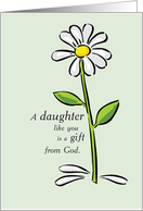 Daughter Gift from God Flower Daisy Gotcha Day card