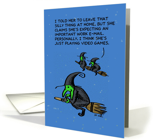 Happy Halloween - Nerd Witch card (274232)