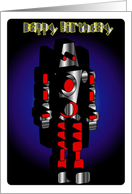 Robot 4 Happy Birthday card
